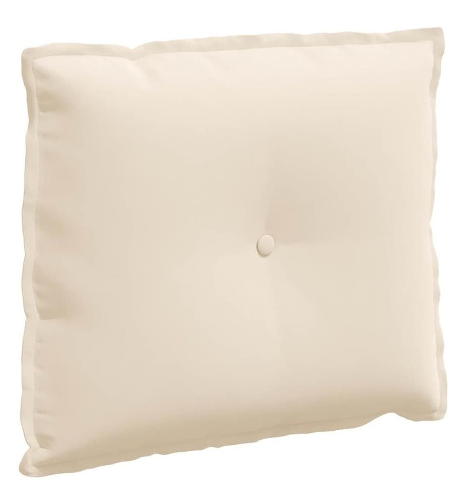 Coussin de Dos Beige 60 x 50 cm Tissu en microfibre