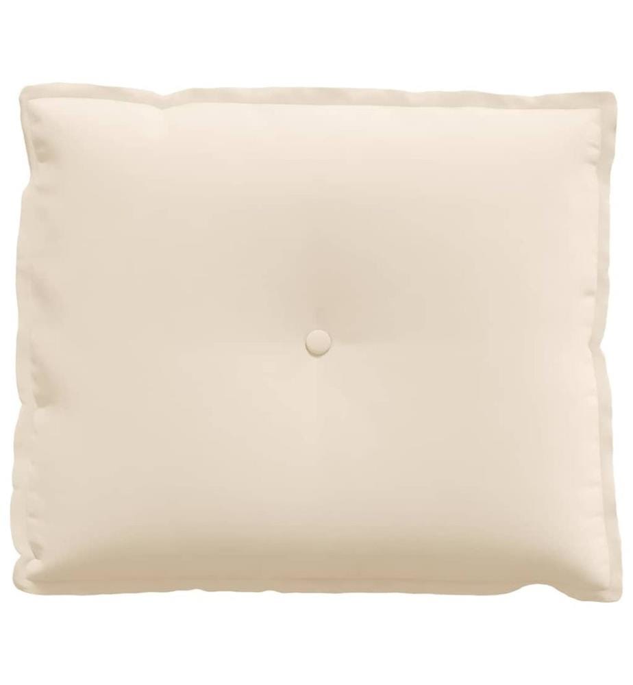 Coussin de Dos Beige 60 x 50 cm Tissu en microfibre
