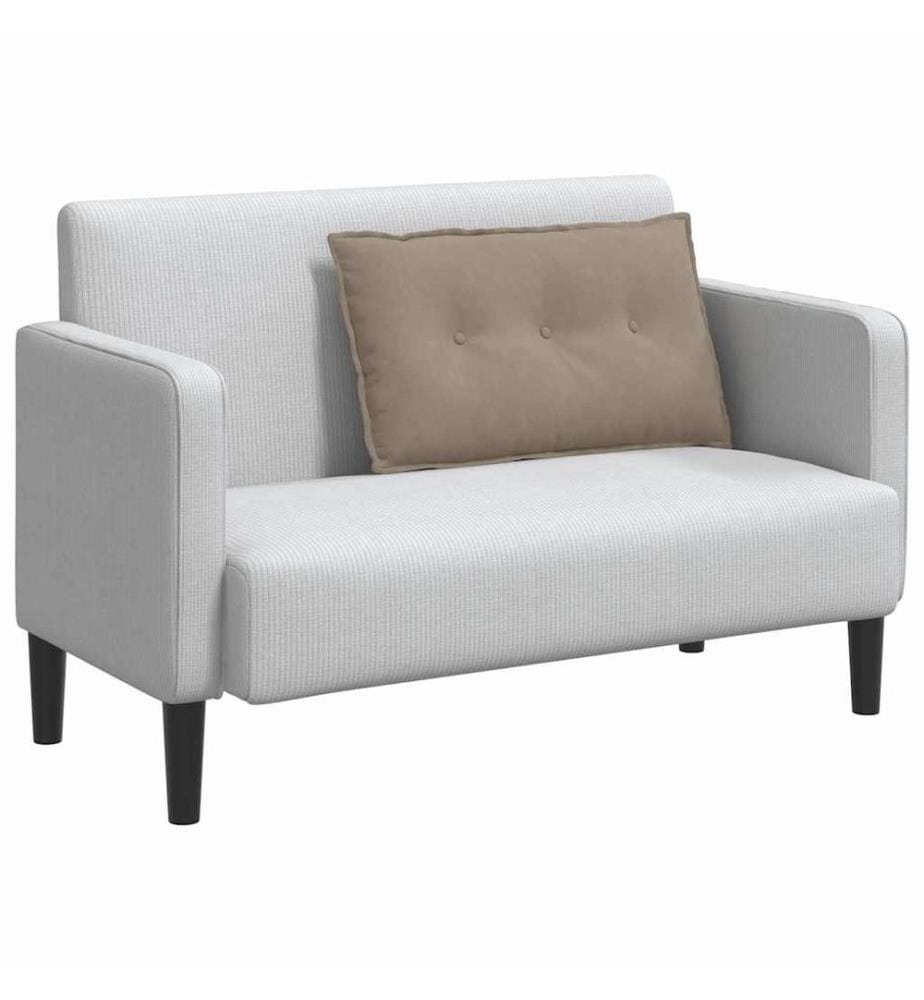 Coussin de Dos Taupe 80 x 50 cm Tissu en microfibre