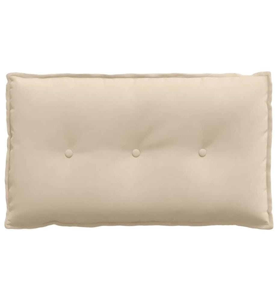 Coussin de Dos Crème 80 x 50 cm Tissu en microfibre