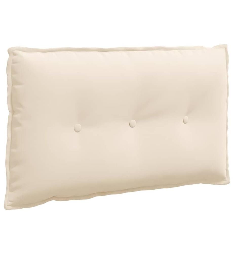 Coussin de Dos Beige 80 x 50 cm Tissu en microfibre