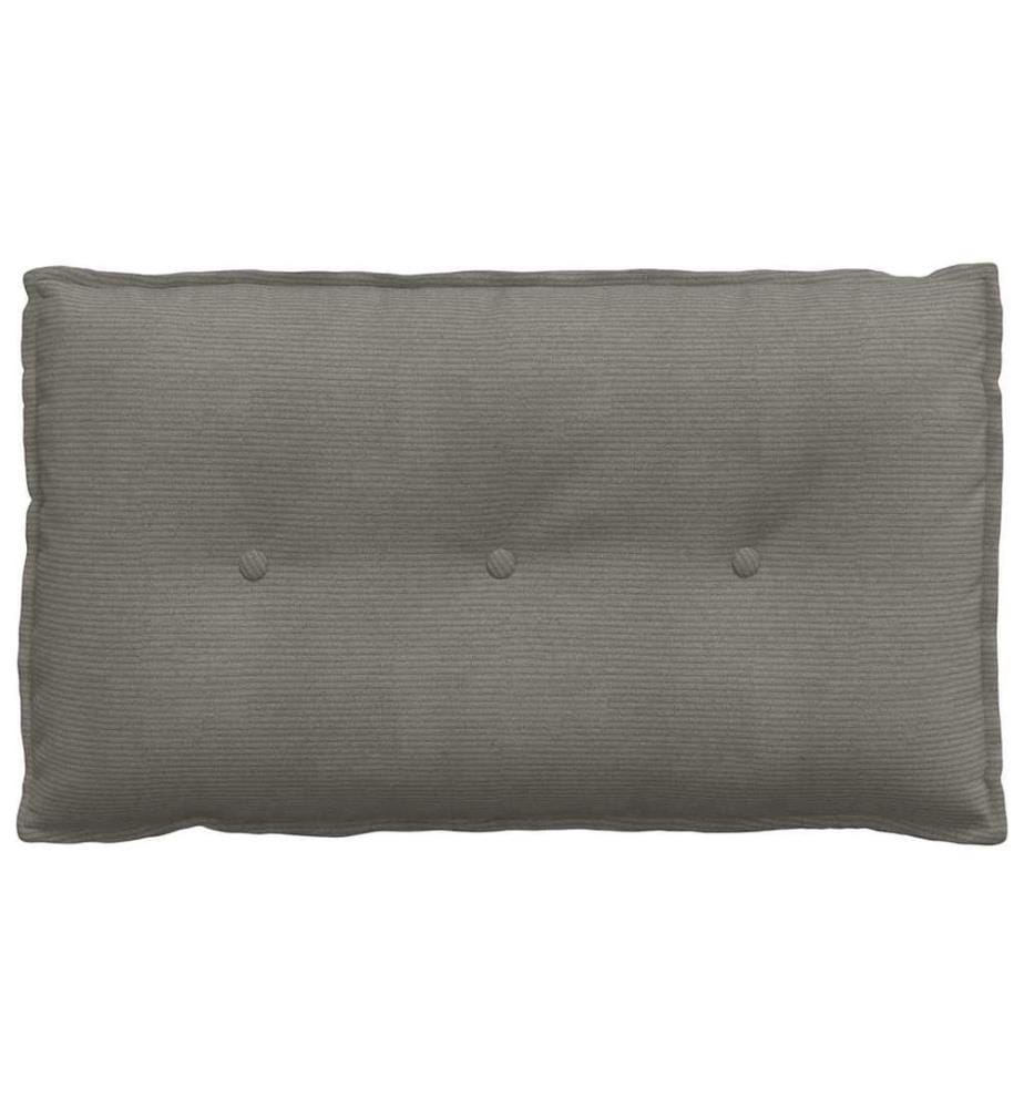 Rücken Kissen Hellgrau 80 x 50 cm Cordstoff