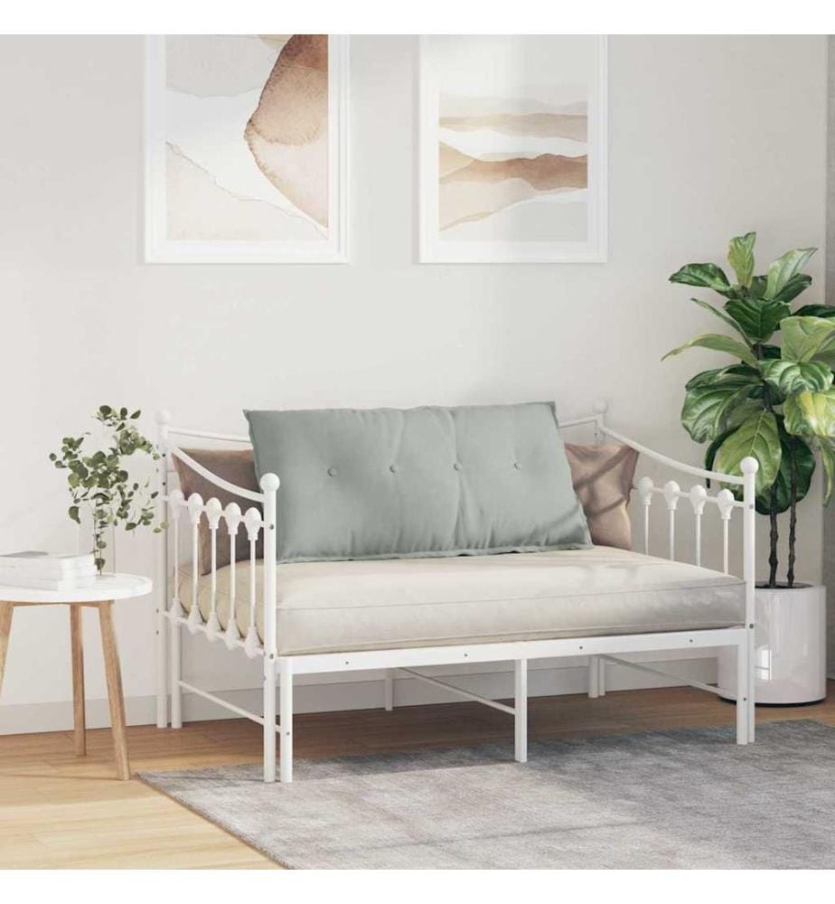 Rücken Kissen Hellgrau 100 x 50 cm Cordstoff