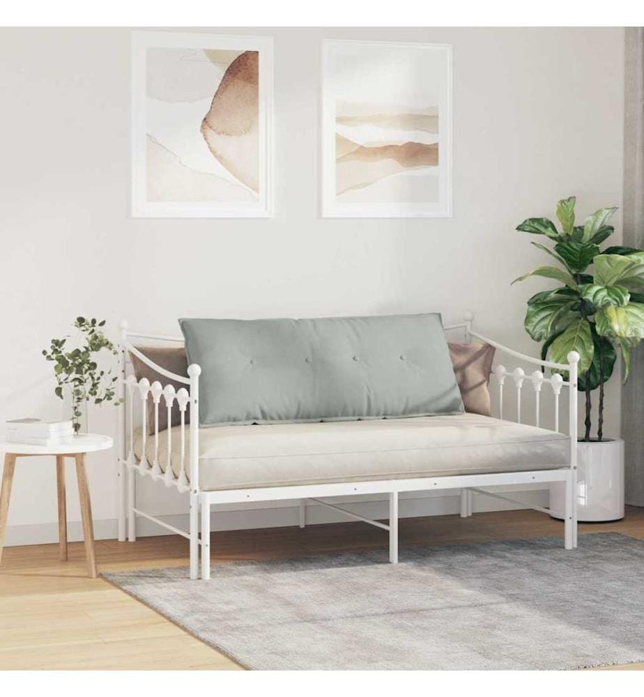 Rücken Kissen Hellgrau 120 x 50 cm Cordstoff