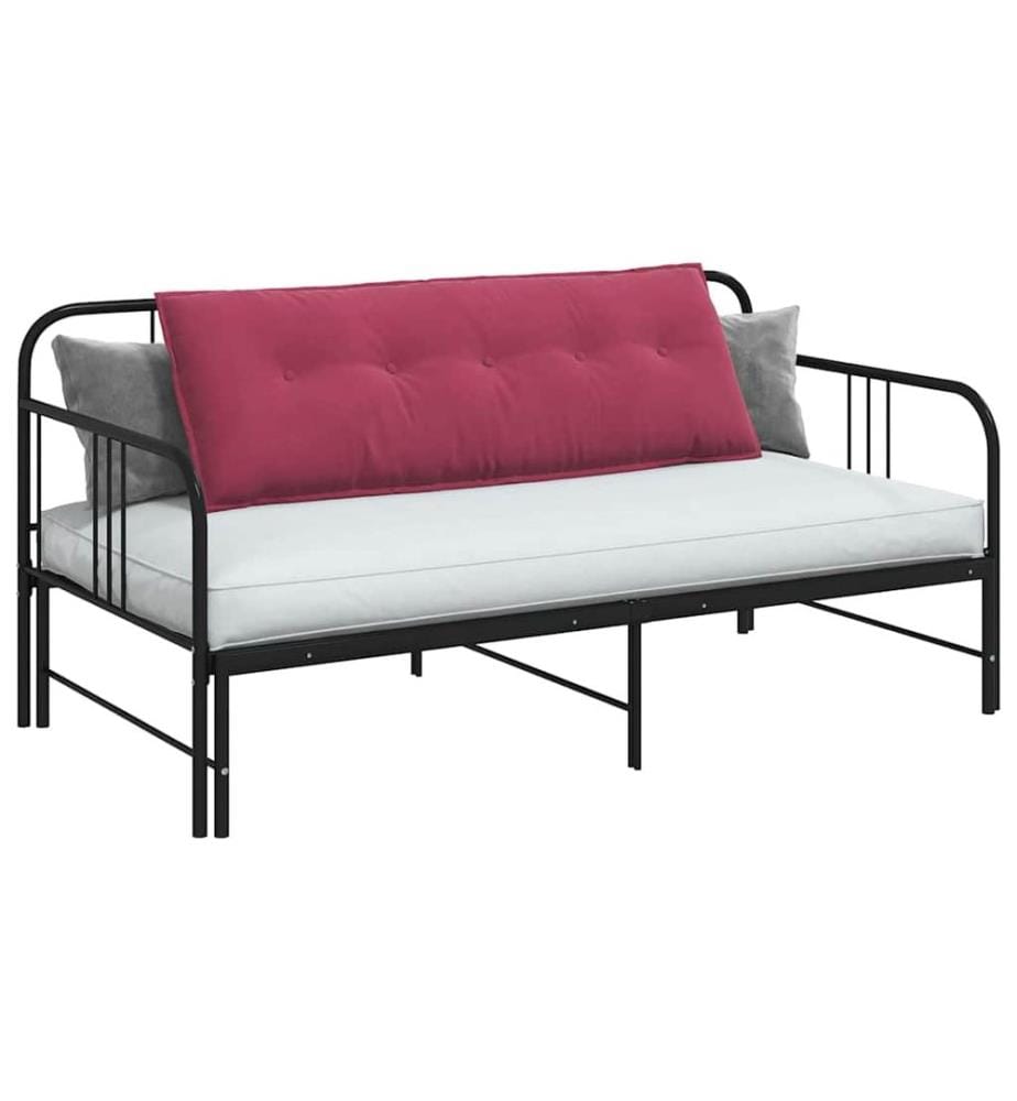 Coussin de Dos Bordeaux 140 x 50 cm Tissu en velours côtelé