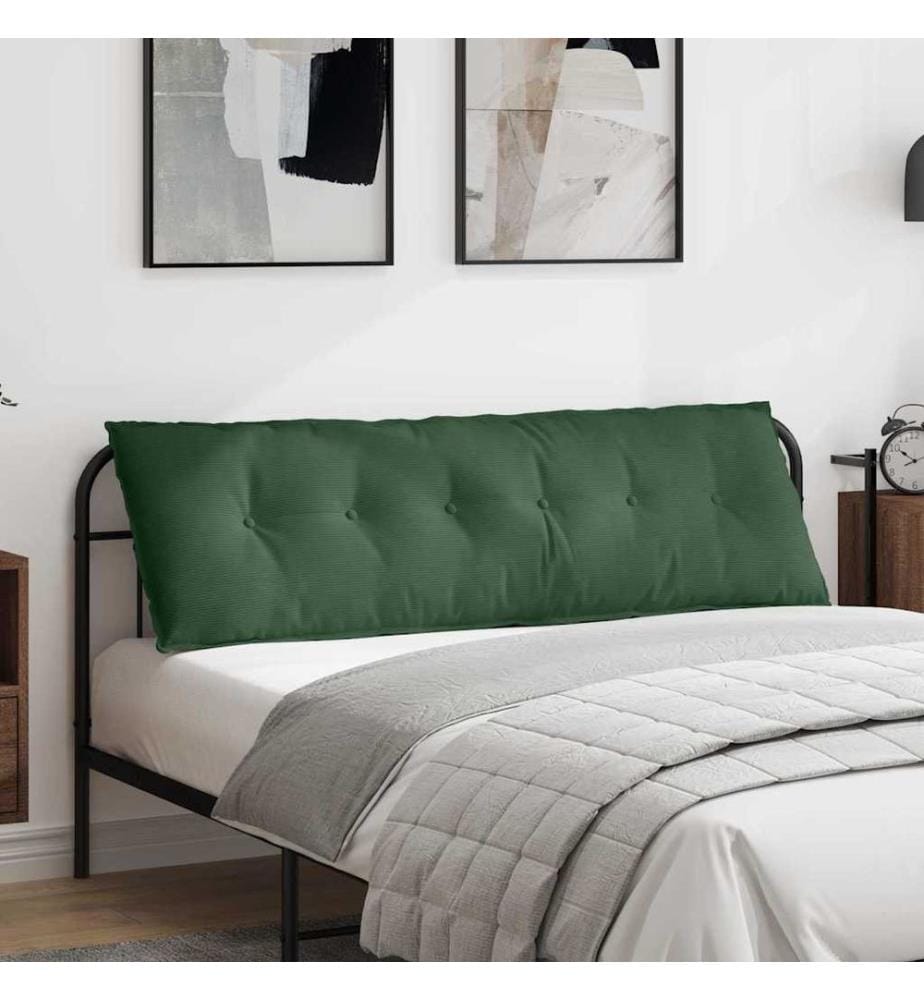 Coussin de Dos Vert Jungle 160 x 50 cm Tissu en velours côtelé