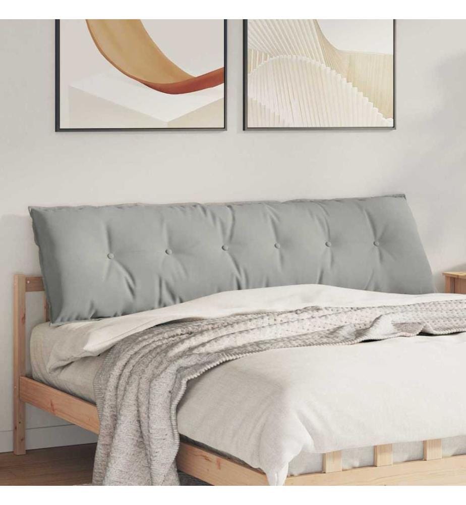 Rücken Kissen Hellgrau 180 x 50 cm Mikrofaserstoff