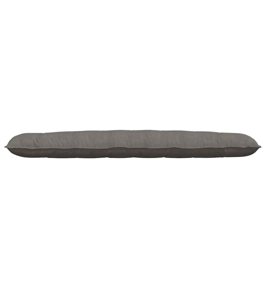 Rücken Kissen Hellgrau 200 x 50 cm Cordstoff