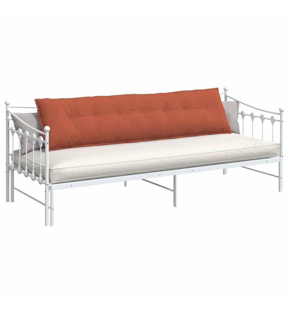 Coussin de Dos Rouge orange 200 x 50 cm Tissu en velours côtelé