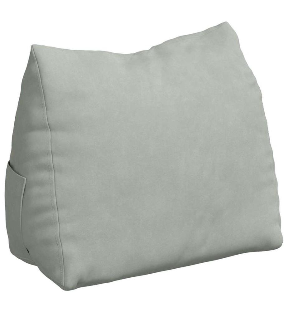 Rücken Kissen Hellgrau 45 x 20 x 35 cm Cordstoff