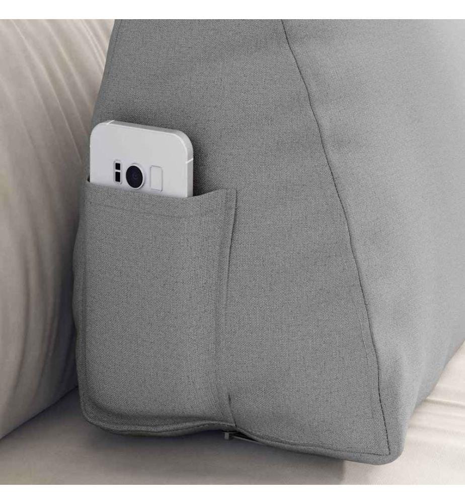 Coussin de Dos Gris nuage 60 x 20 x 50 cm tissu