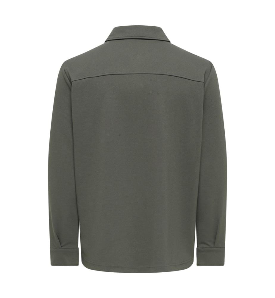Sweatshirt-Überhemd – Beluga-Blau