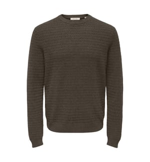 Pullover „Structure“ – Kaffee-Braun