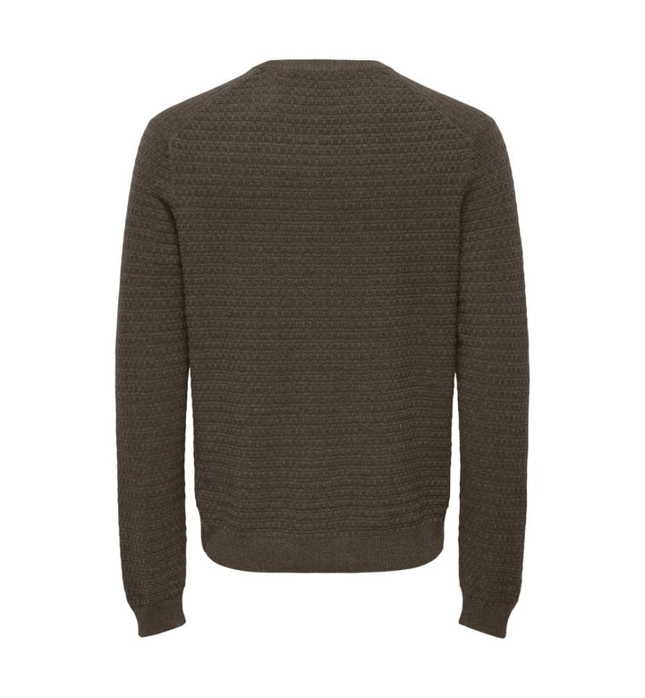 Pullover „Structure“ – Kaffee-Braun