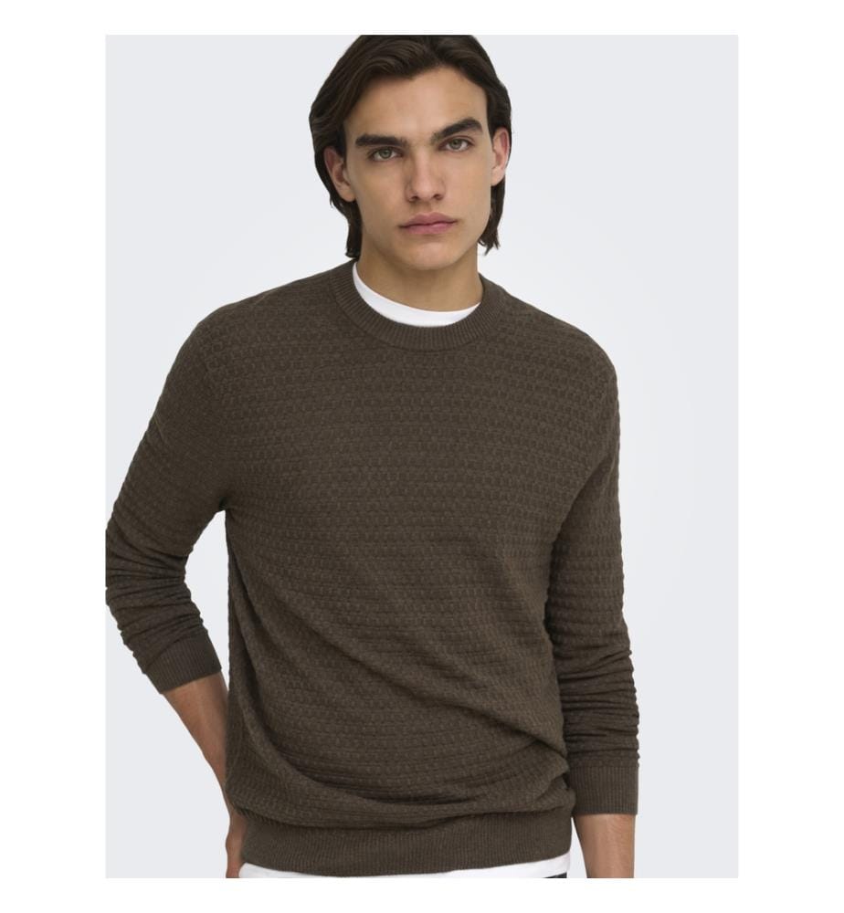 Pullover „Structure“ – Kaffee-Braun