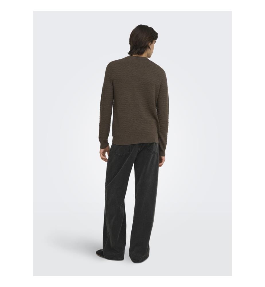 Pullover „Structure“ – Kaffee-Braun