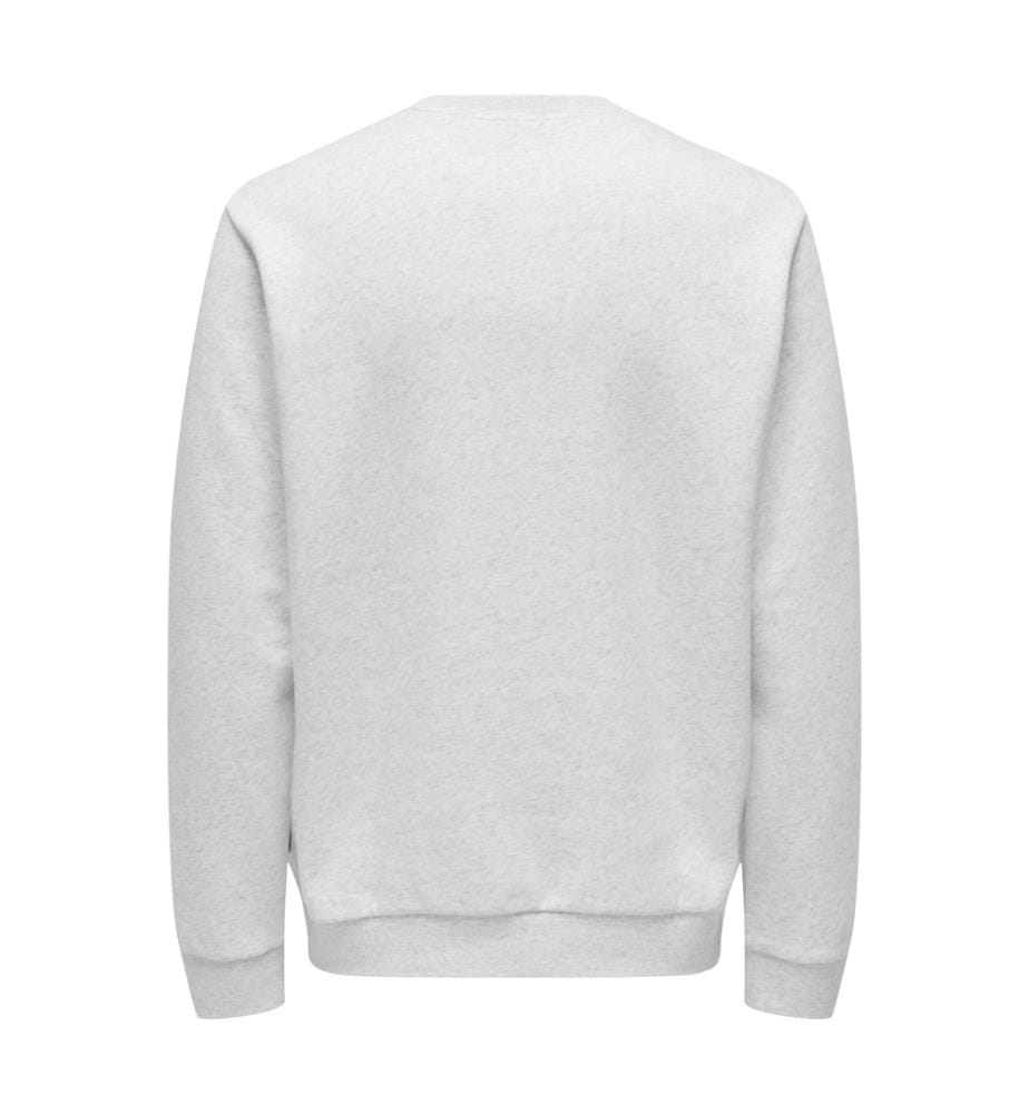 Sweatshirt - Melange Super Hellgrau
