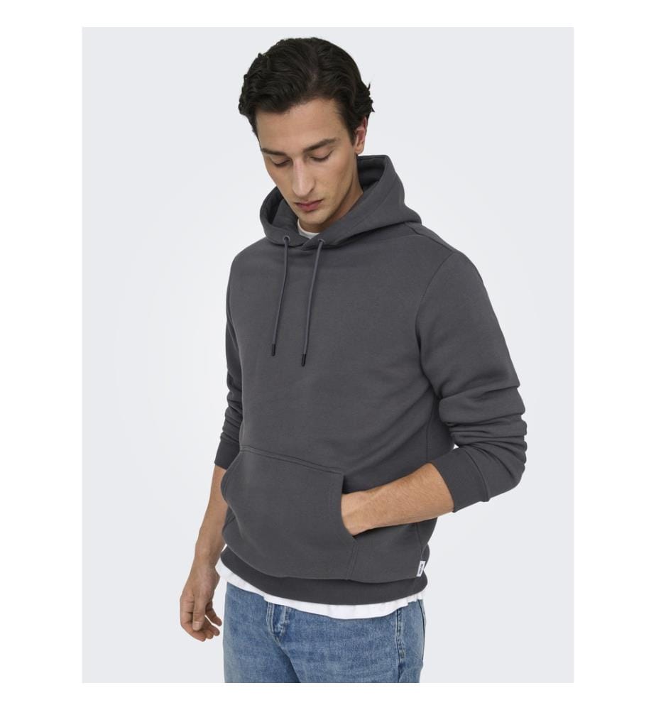 Hoodie - Grau Gestreift