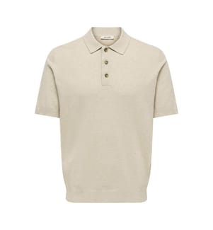 Polo-Shirt aus Mesh - Hafer