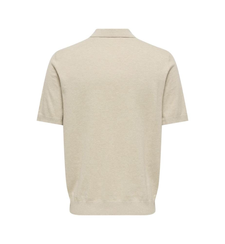 Polo-Shirt aus Mesh - Hafer