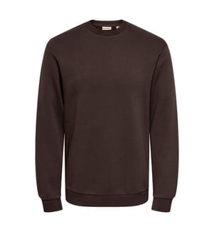 Sweat-shirt col rond en molleton - Coffee Bean