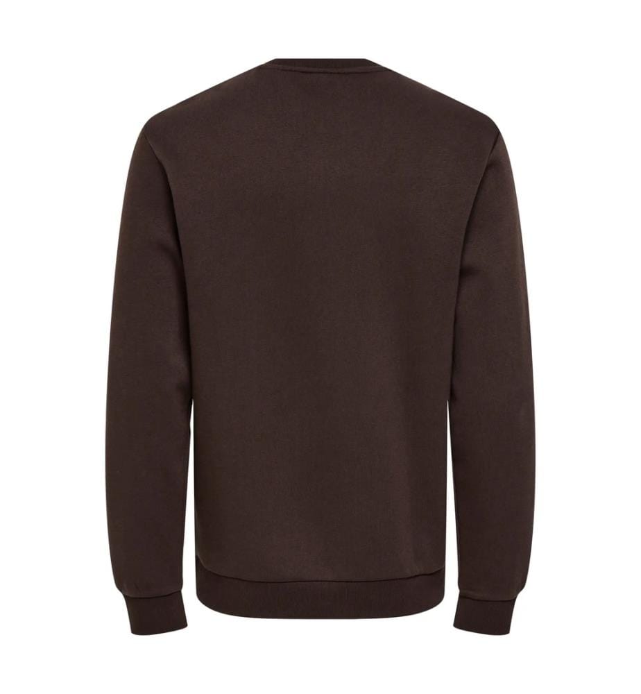 Sweatshirt mit Rundhalsausschnitt aus Fleece – Coffee Bean