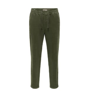 Tapered corduroy trousers - Beluga