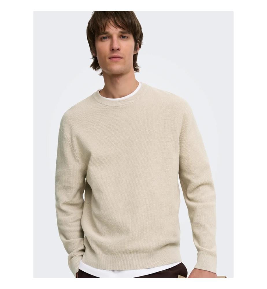 Textured knit jumper - Silver Lining
