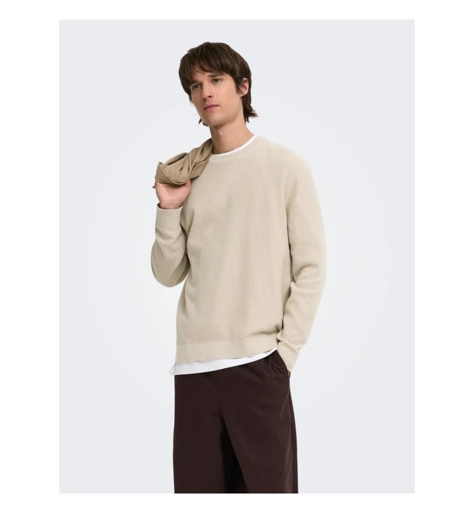 Textured knit jumper - Silver Lining