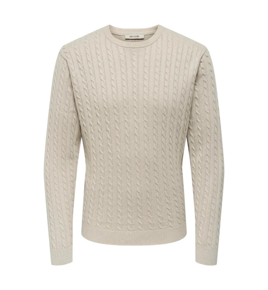 Cable-knit jumper – Oatmeal
