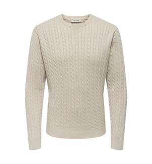 Cable-knit jumper – Oatmeal