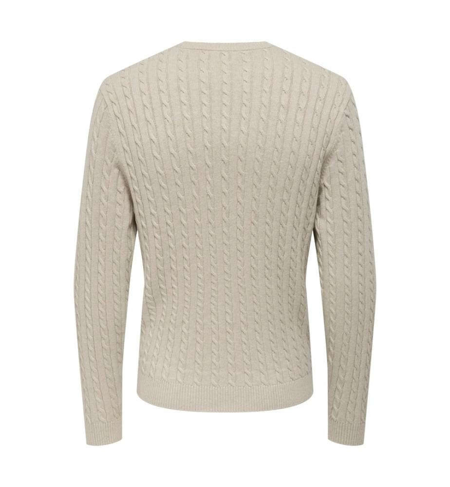 Cable-knit jumper – Oatmeal