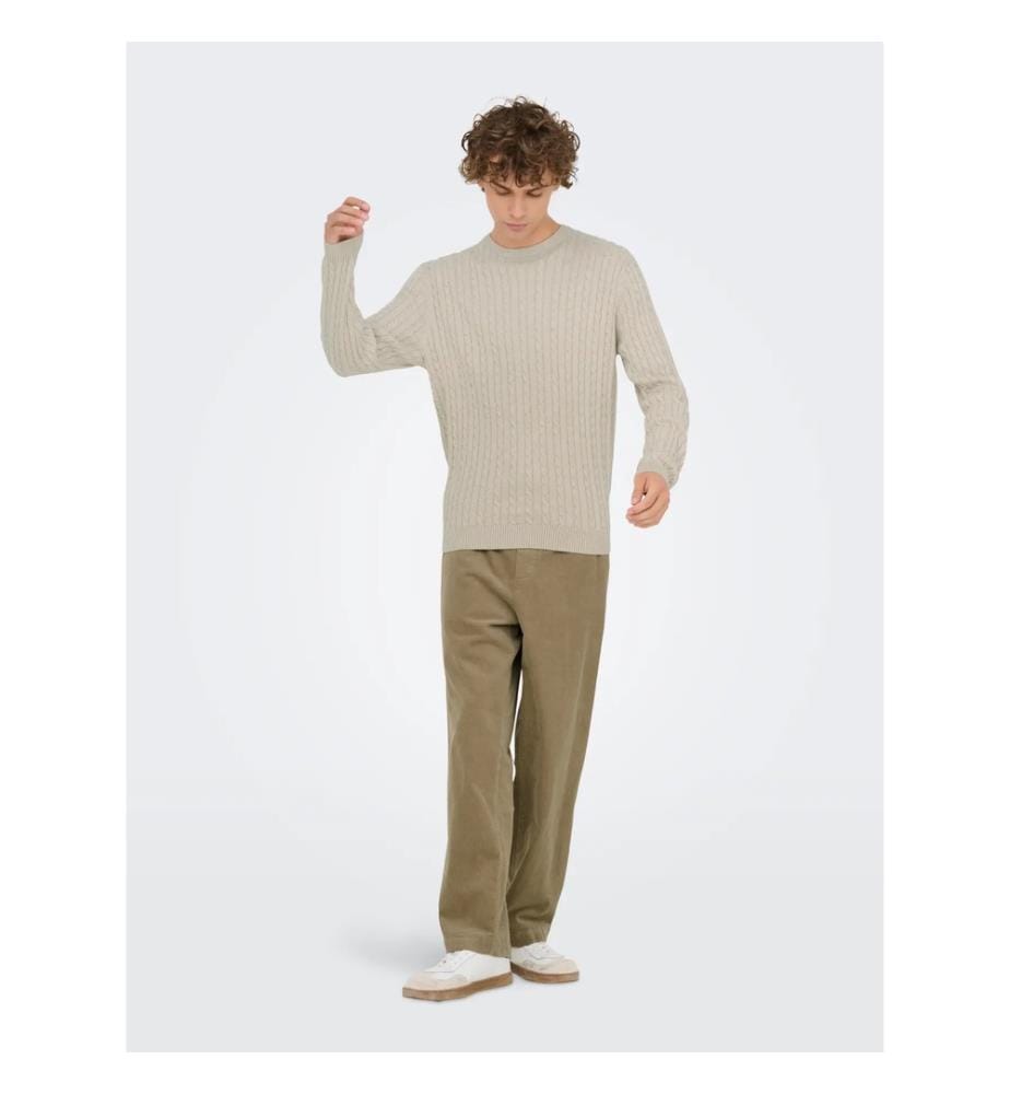 Cable-knit jumper – Oatmeal