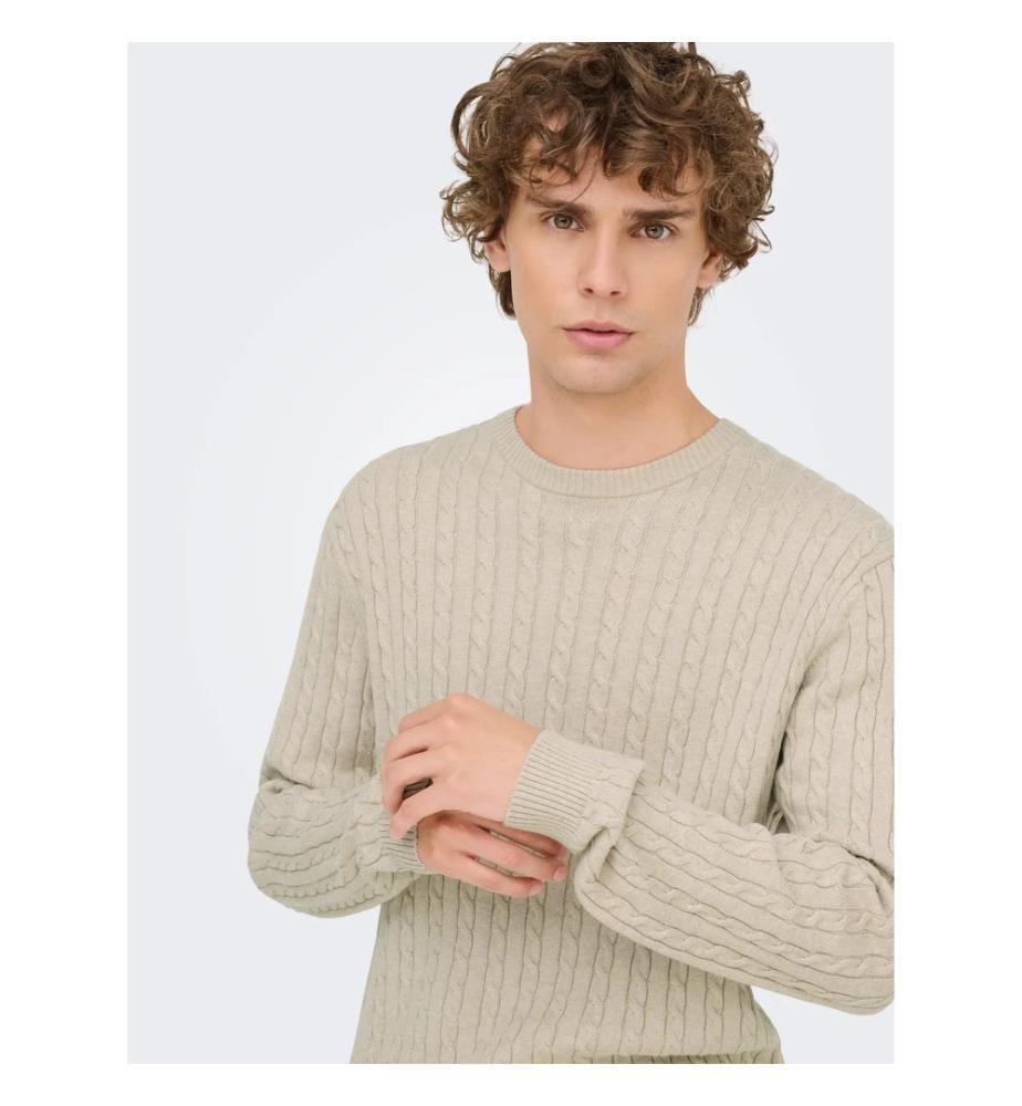 Cable-knit jumper – Oatmeal