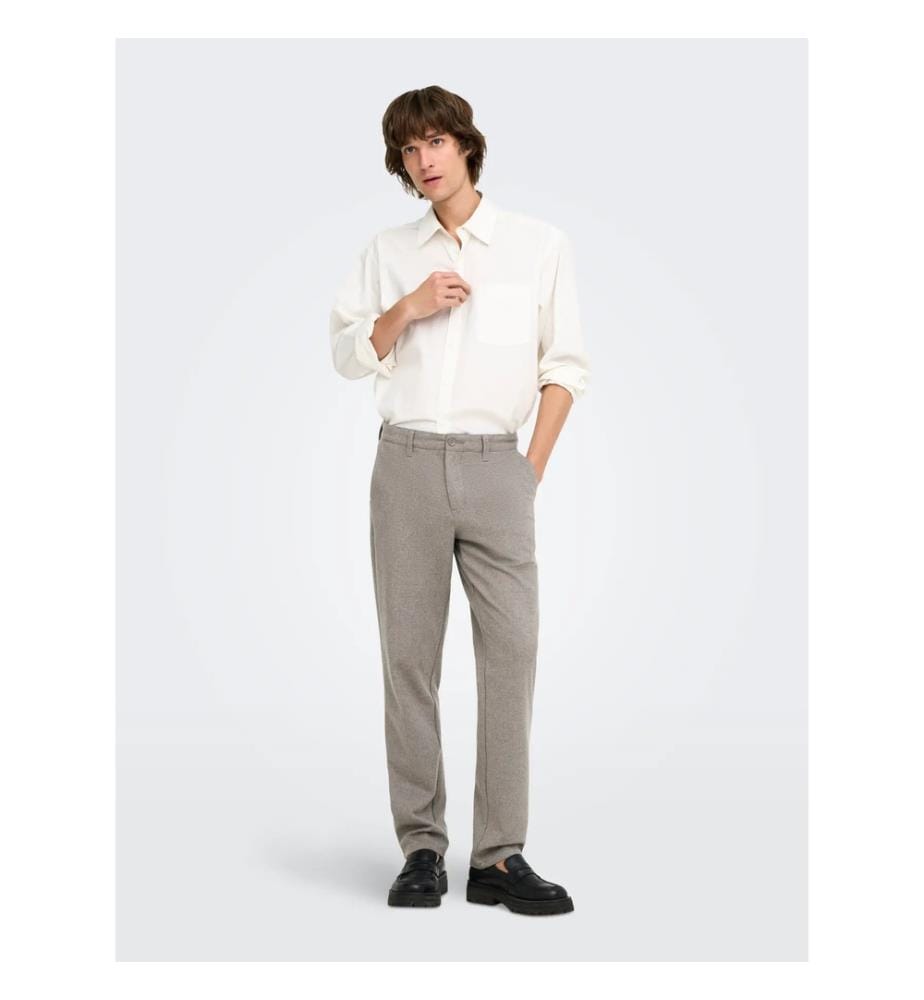 Tapered trousers in textured fabric - Falcon
