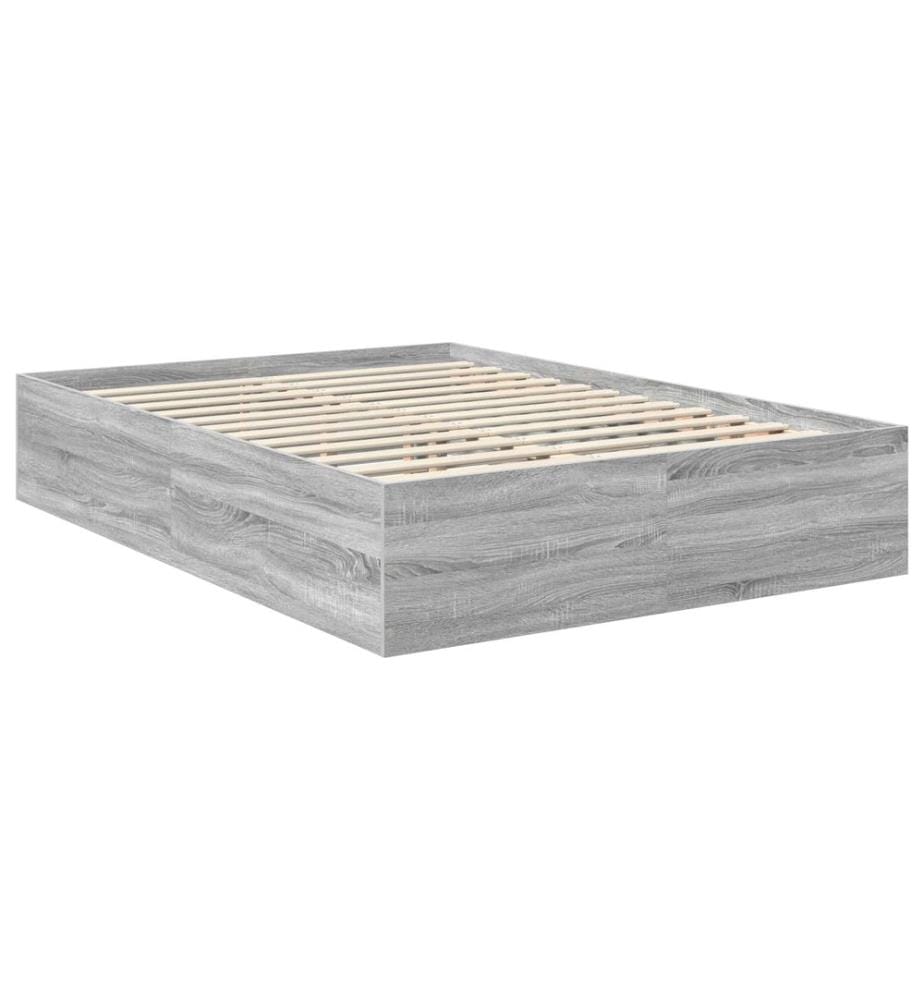 Cadre de lit Gris Sonoma 150 x 200 cm Bois d'ingénierie