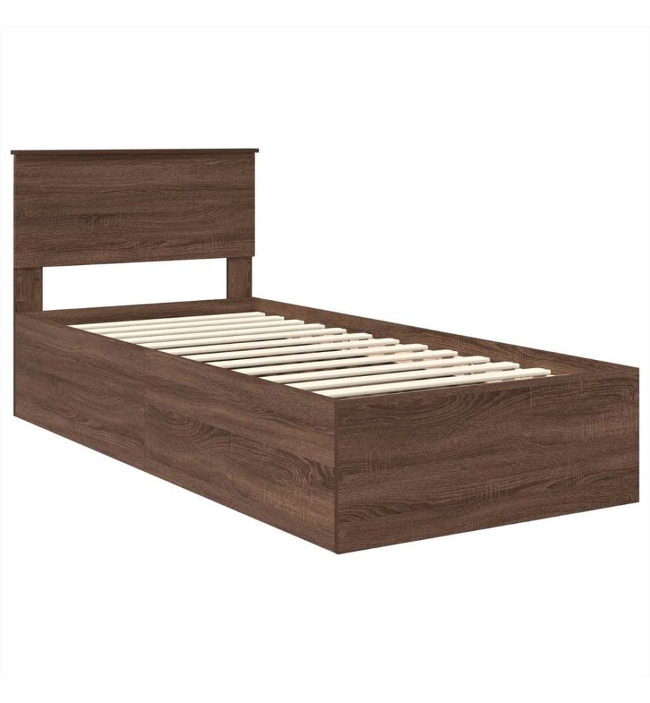 Bettrahmen Braun Eichen-Optik 120 x 200 cm Holzwerkstoff