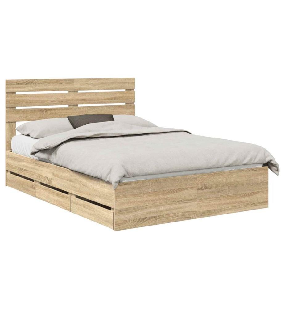 Bettrahmen Sonoma-Eiche 150 x 200 cm Ingenieurs Holz