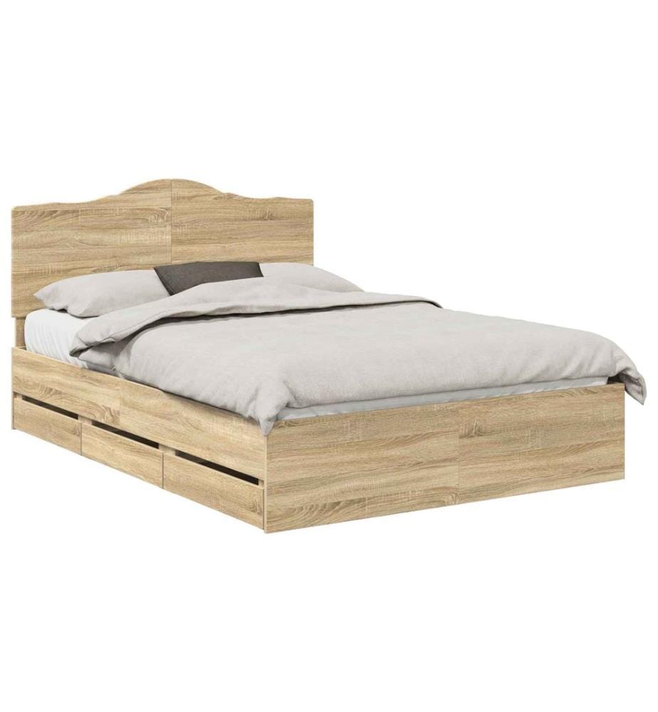 Bettrahmen Sonoma-Eiche 150 x 200 cm Ingenieurs Holz