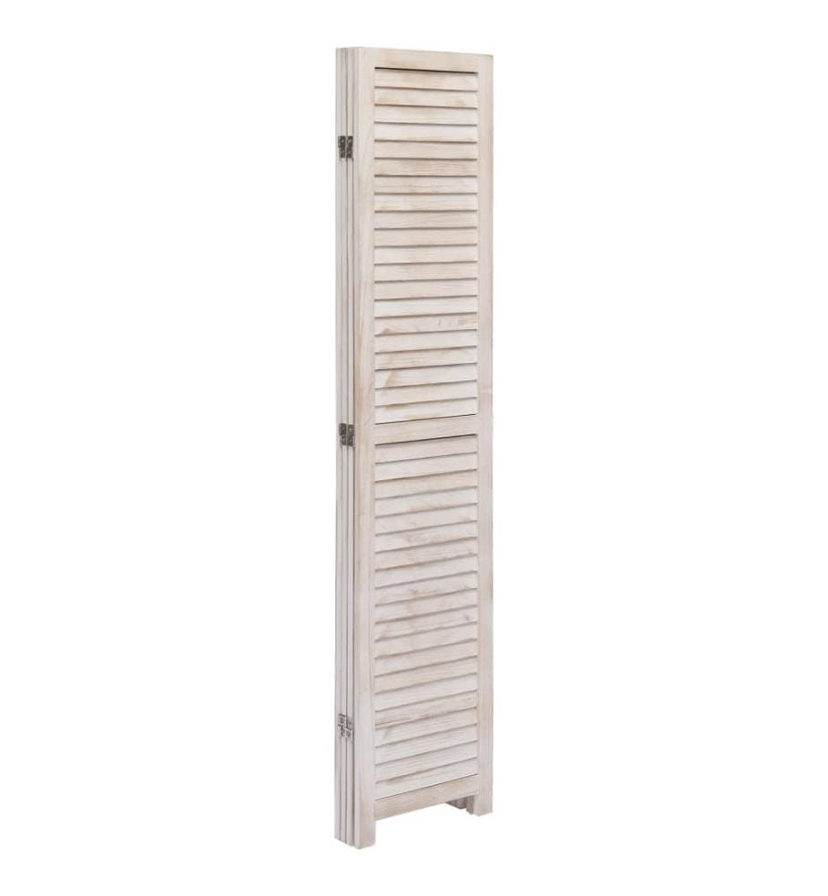 4-tlg. Raumteiler Weiss 140×165 cm Holz