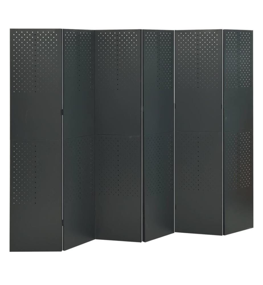 Cloisons de séparation 6 panneaux 2 pcs Anthracite 240x180 cm