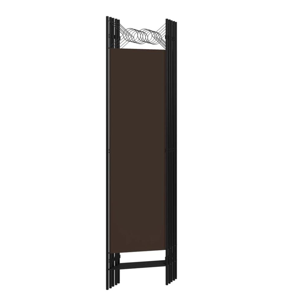 5-tlg. Raumteiler Braun 200 x 180 cm