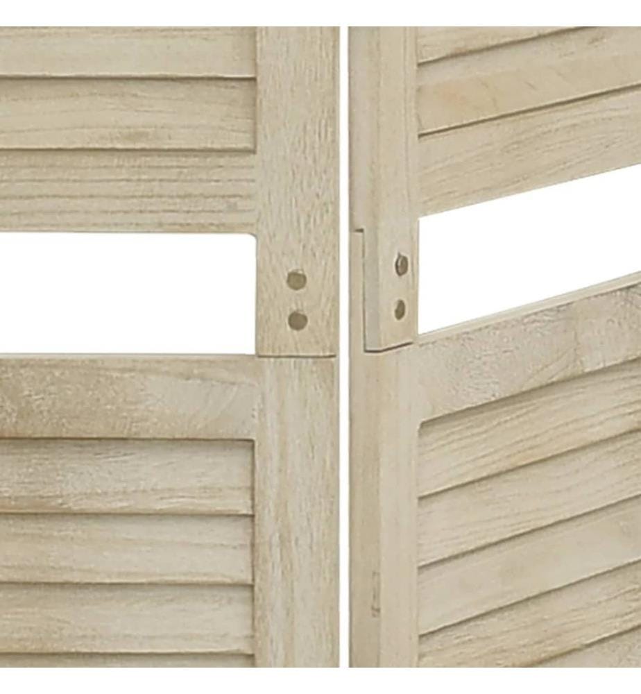 5-tlg. Raumteiler 175x165 cm Massivholz Paulownia