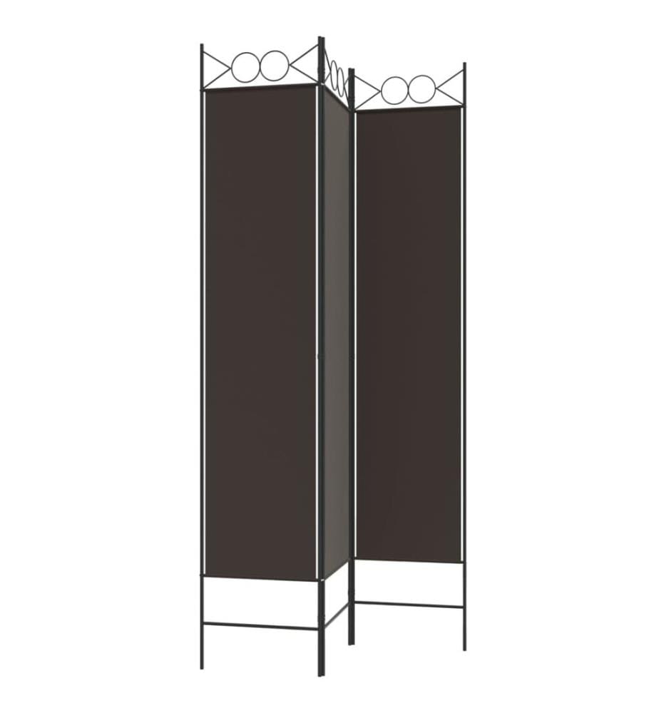 3-tlg. Paravent Braun 120x200 cm Stoff
