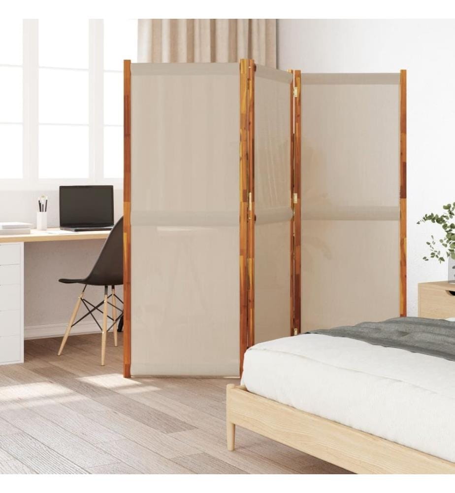 3-tlg. Paravent Taupe 210x180 cm