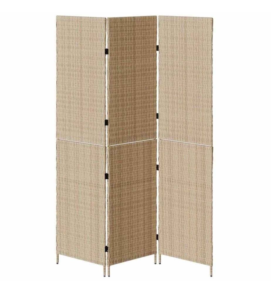 Paravent Beige 147 x 180 cm polyrotin