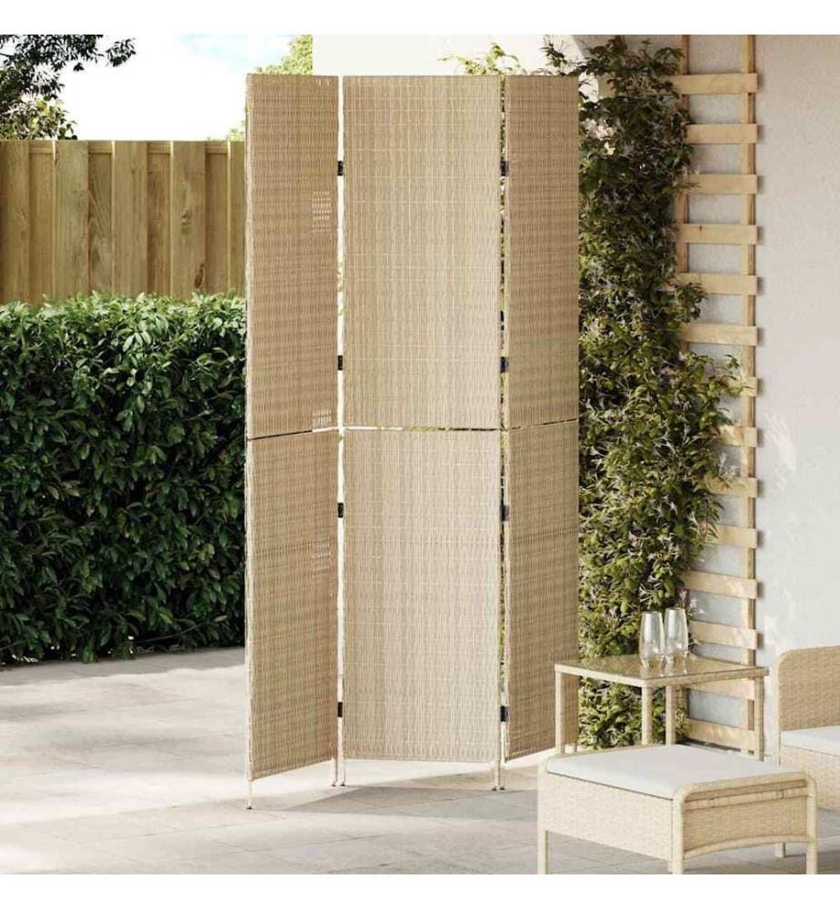 Paravent Beige 146 x 200 cm. polyrotin