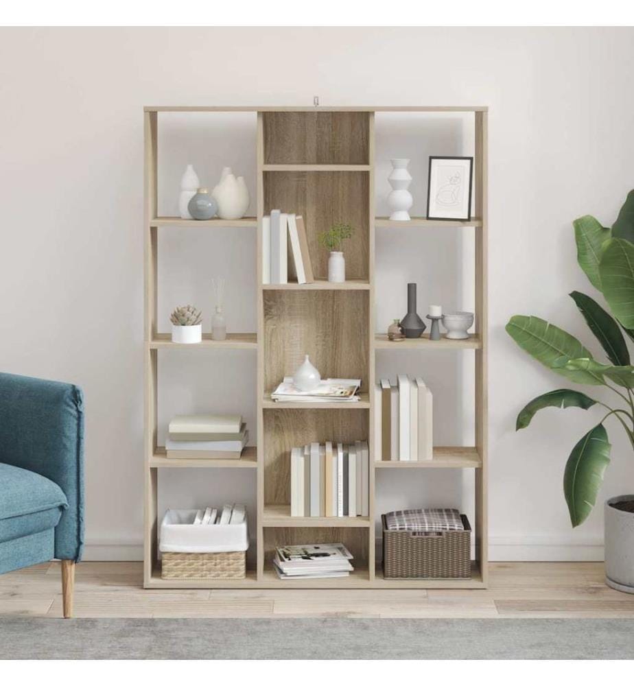 Raumteiler/Bücherregal Sonoma-Eiche 100x24x140 cm Holzwerkstoff