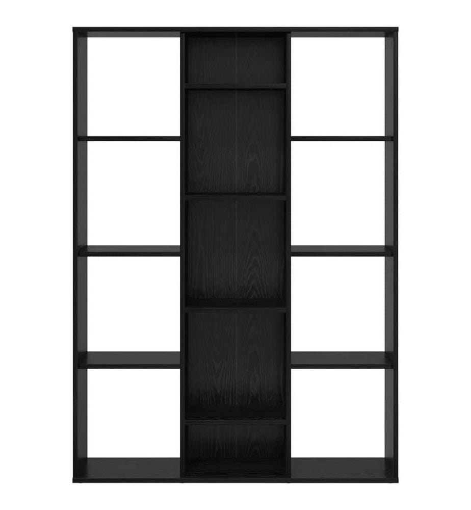 Raumteiler Schwarz Eichen-Optik 100 x 24 x 140 cm Holzwerkstoff