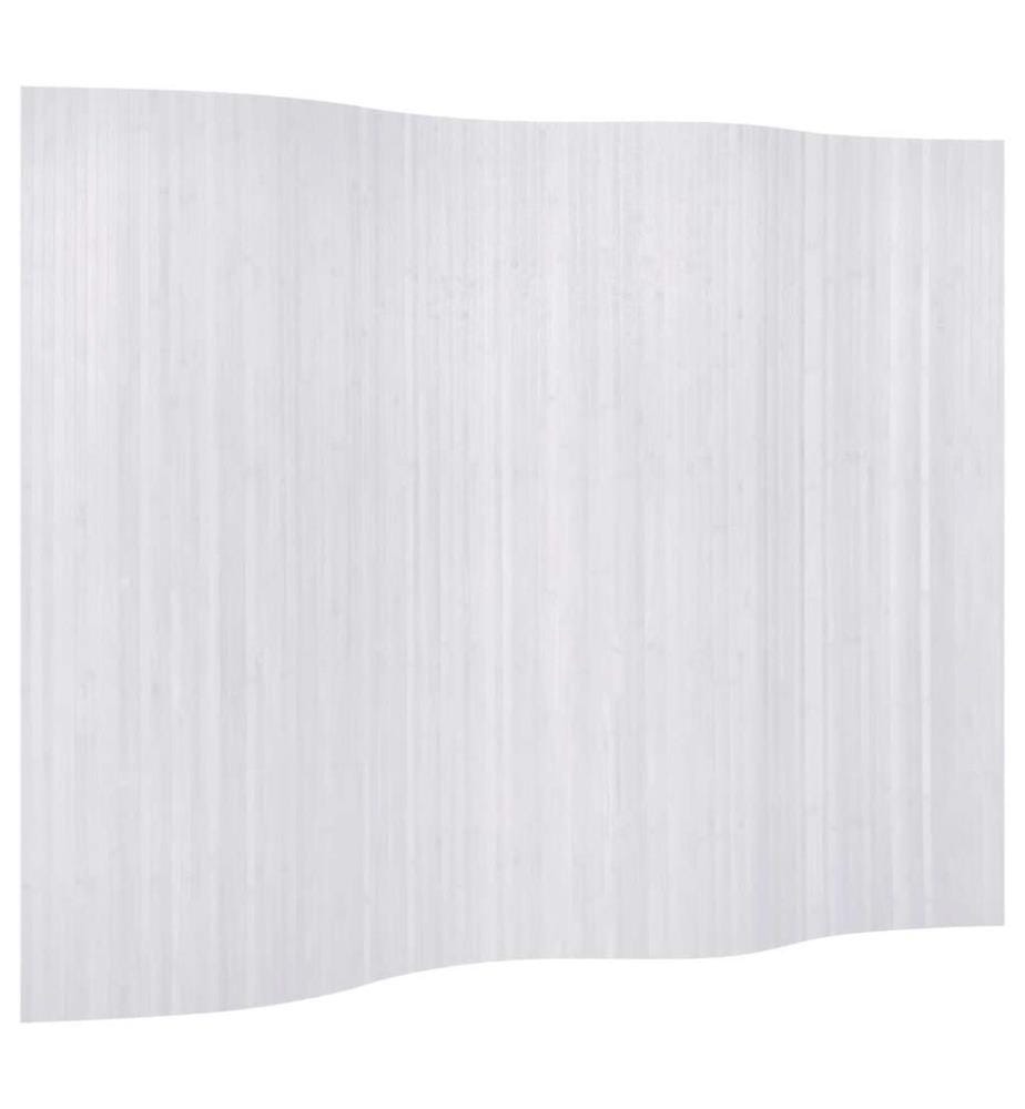 Cloison de séparation bambou blanc largeur 250 cm hauteur 165 cm